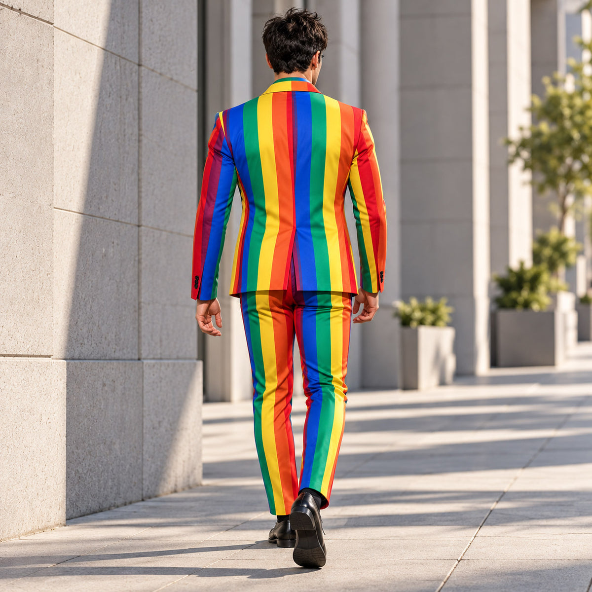 Rainbow Stripe Suit