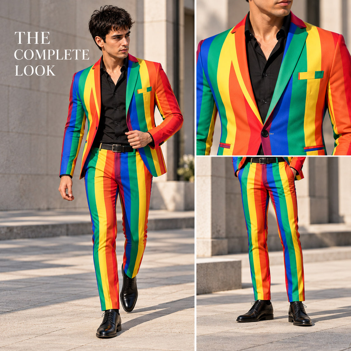 Rainbow Stripe Suit
