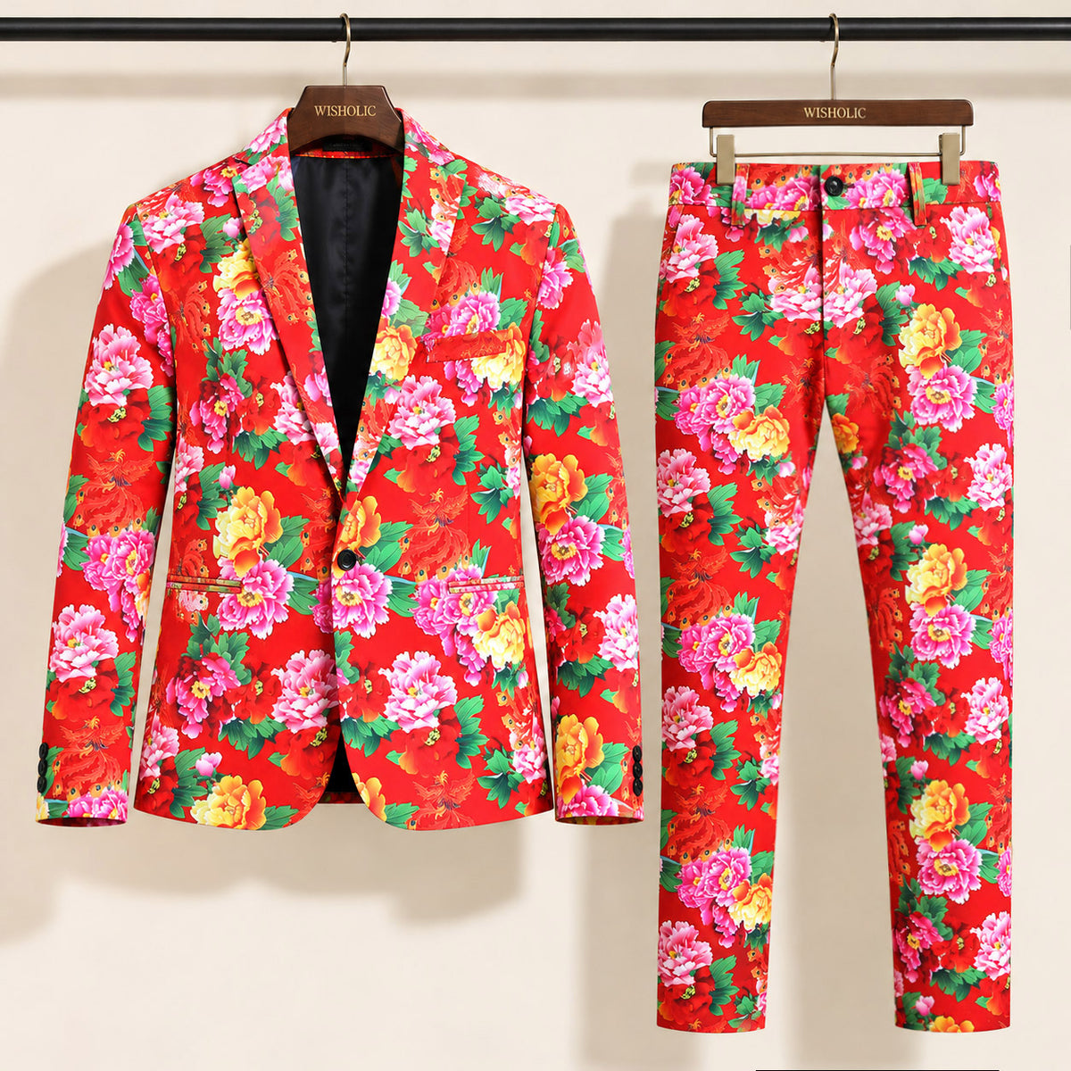 Herrenanzug mit Blumenmuster – Statement für Hochzeit & Party